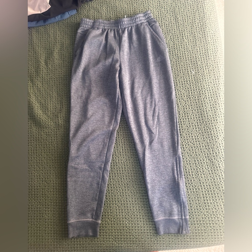 Gray Adidas Ankle-Zip Sweatpants